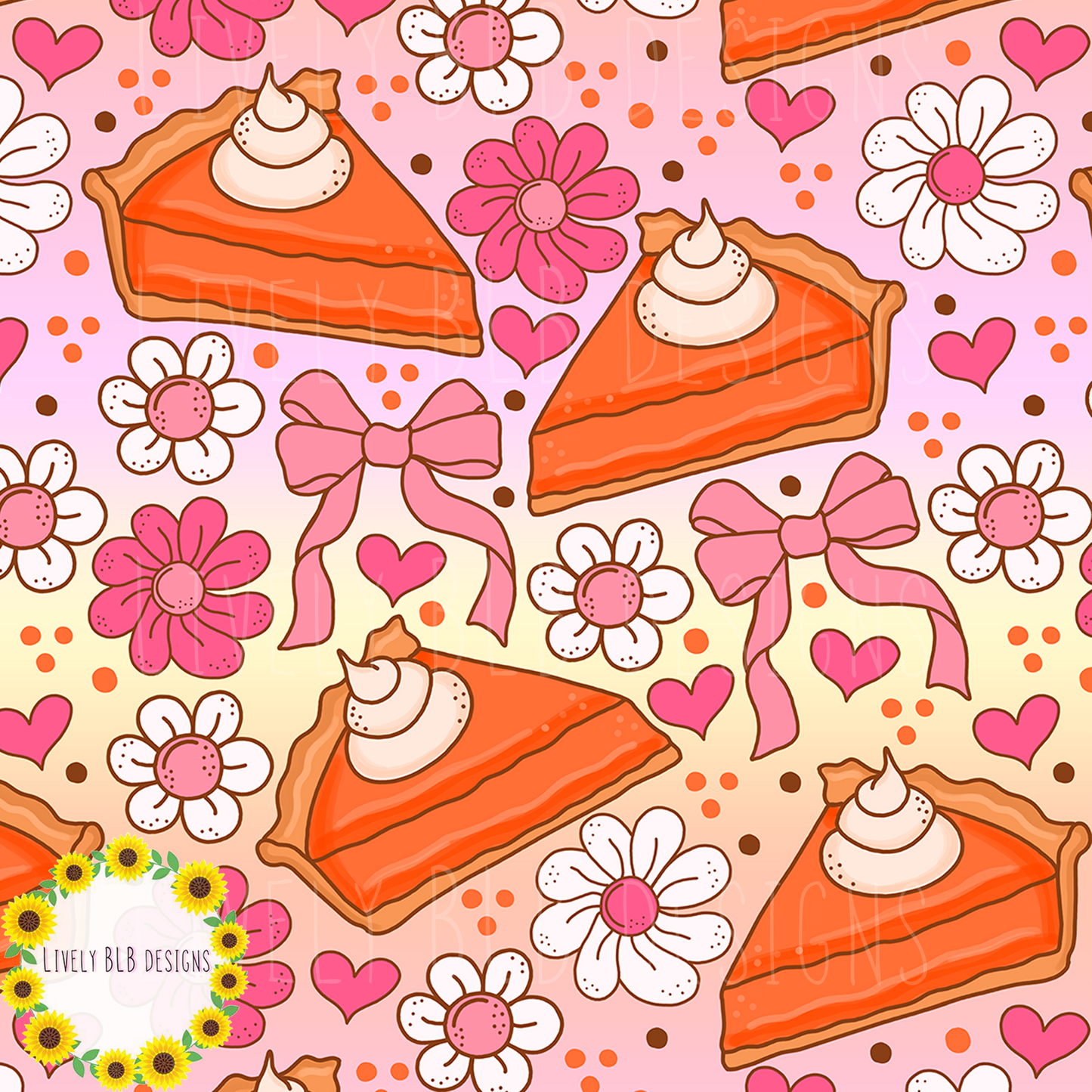 Seamless Fall Cutesy + PNG Bundle S485