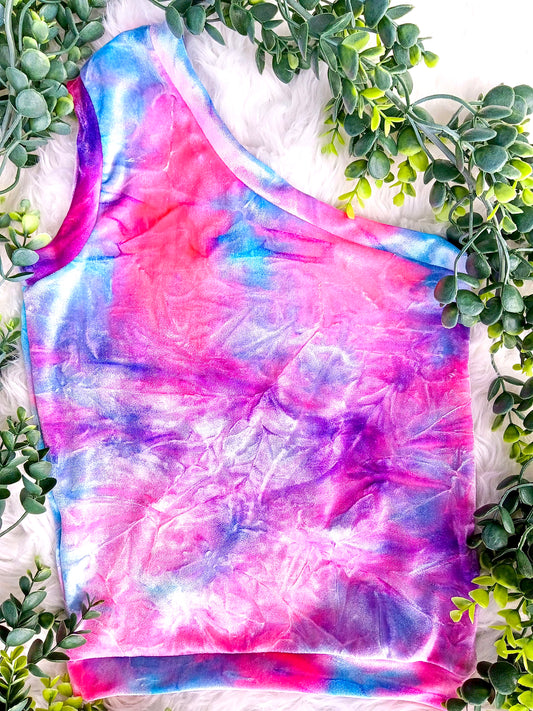 Size 7- Velvet Ready To Ship Cotton Candy Off Shoulder Top