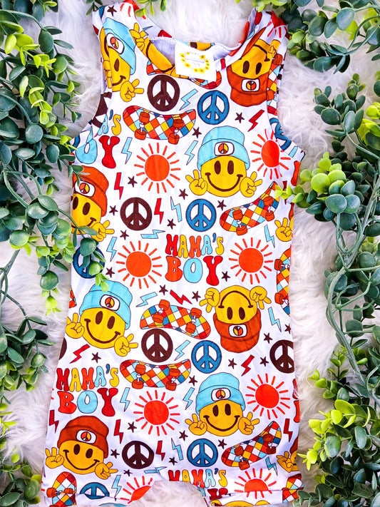 Size 3T- Bamboo Ready To Ship Mamas Boy Ollie Romper