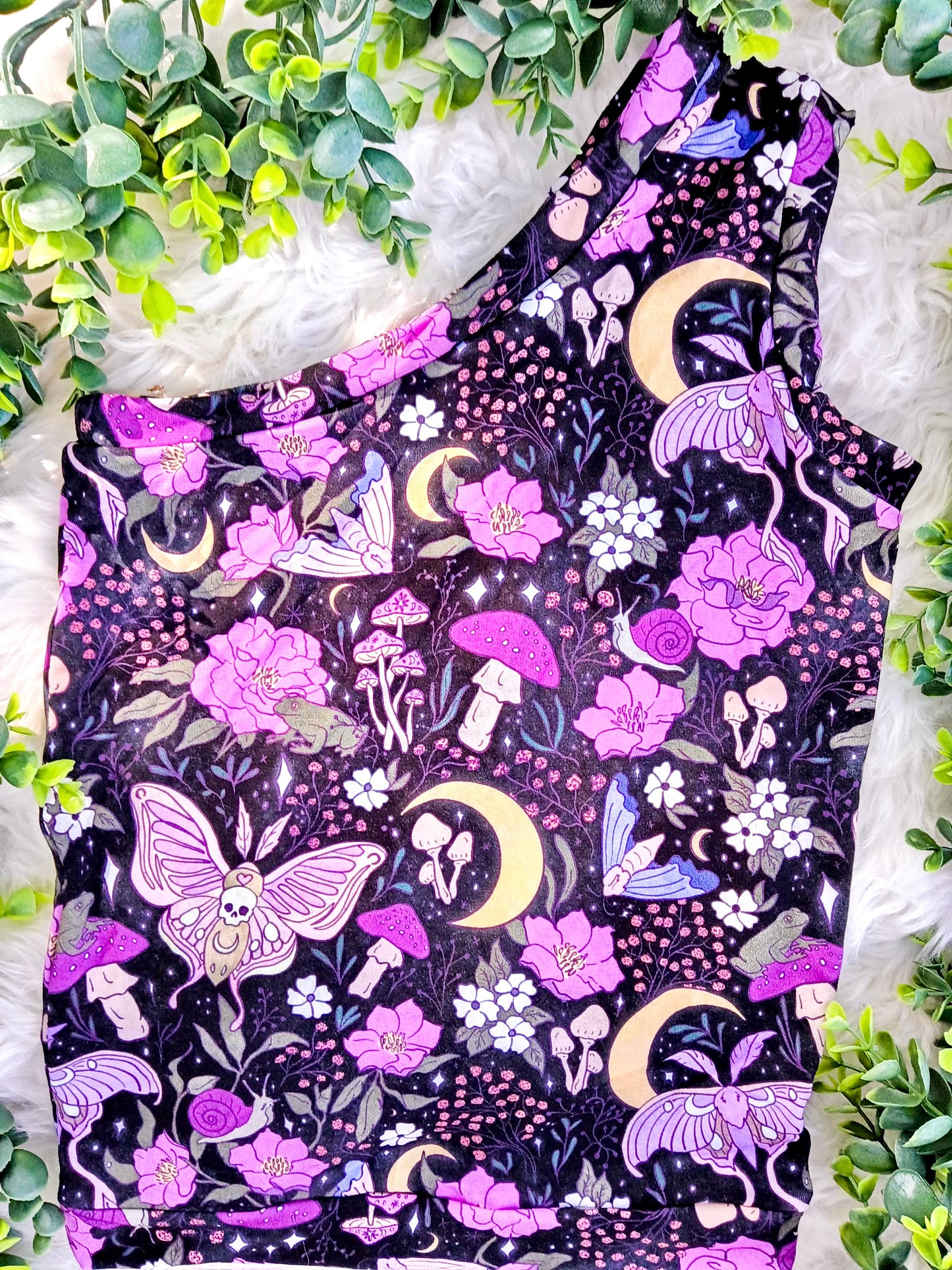 Size 6- Bamboo Ready To Ship Moon Floral Moth Off The Shouler Top